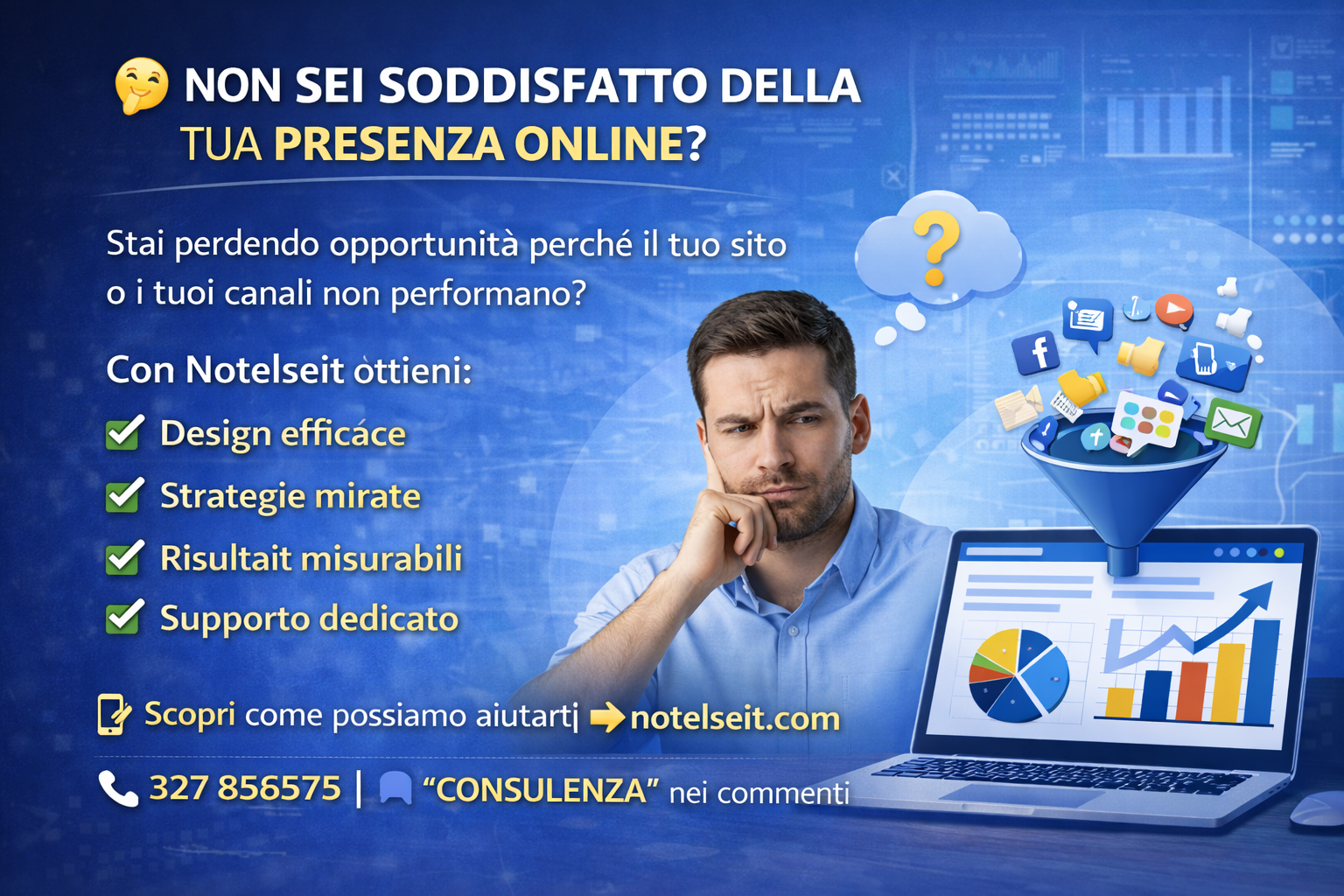 Non sei soddisfatto della tua presenza online?